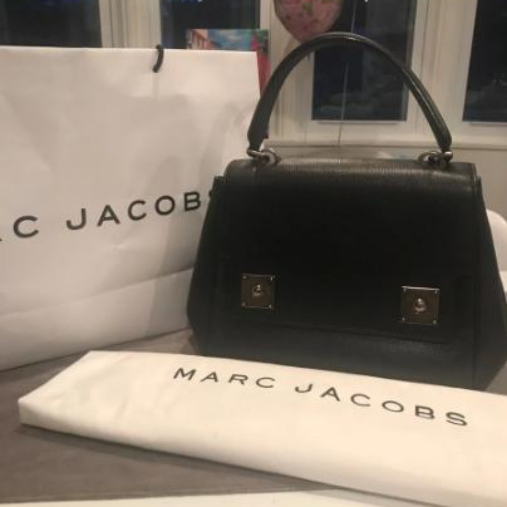 Marc Jacobs Deja Vu Black Leather Satchel